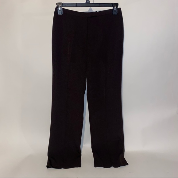 Womens Dress Pants Slacks Size 8P Brown Polka Dots Polyester Rayon Waist 28" Ris - Picture 1 of 11